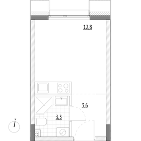 Квартира 19,7 м², студия - изображение 2