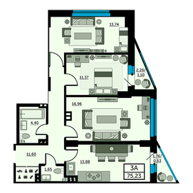 240 м², 5-комнатная квартира 18 000 000 ₽ - изображение 112