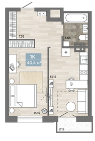 41 м², квартира-студия 6 100 000 ₽ - изображение 33