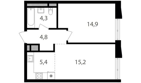 52 м², 2-комнатная квартира 14 900 000 ₽ - изображение 92