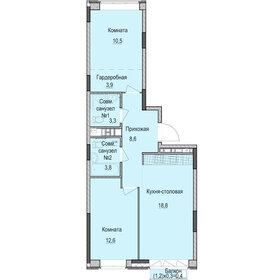 61,7 м², 2-комнатная квартира 10 553 000 ₽ - изображение 23