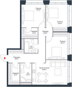 131,7 м², 6-комнатная квартира 57 800 000 ₽ - изображение 12