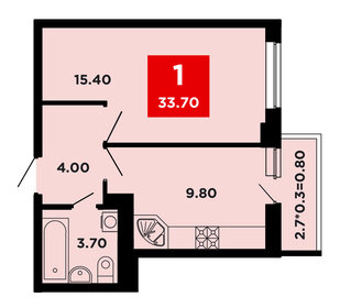 30,1 м², 1-комнатная квартира 5 427 000 ₽ - изображение 57