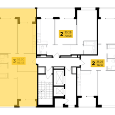 Квартира 98,5 м², 3-комнатная - изображение 2