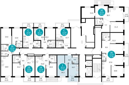 37,8 м², 1-комнатная квартира 14 277 060 ₽ - изображение 22