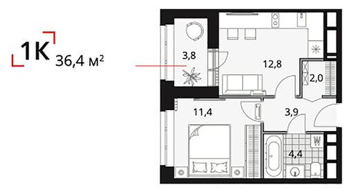 77,7 м², 3-комнатная квартира 16 500 000 ₽ - изображение 98