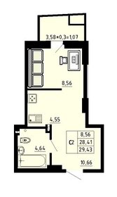28,6 м², квартира-студия 4 064 040 ₽ - изображение 16