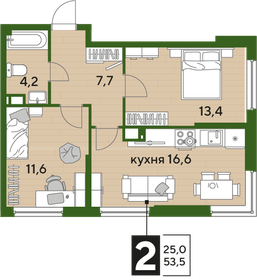 53 м², 2-комнатная квартира 6 080 000 ₽ - изображение 65