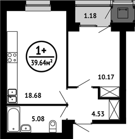 41,4 м², 1-комнатная квартира 5 964 480 ₽ - изображение 29