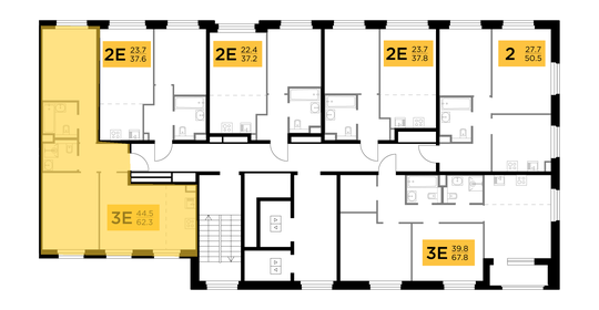 59,7 м², 3-комнатная квартира 11 500 000 ₽ - изображение 115