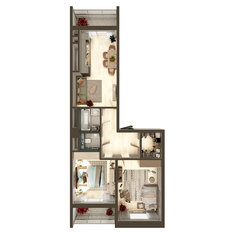 Квартира 66,3 м², 2-комнатная - изображение 2