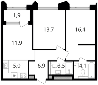 59 м², 2-комнатная квартира 20 550 000 ₽ - изображение 87