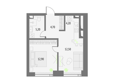 39 м², 1-комнатная квартира 17 000 000 ₽ - изображение 67