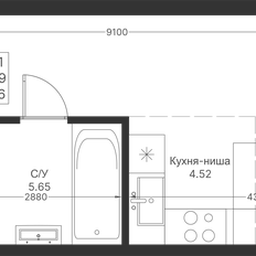Квартира 34,2 м², студия - изображение 2