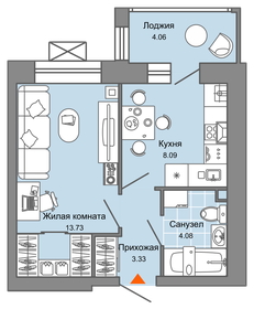 Квартира 31 м², 1-комнатная - изображение 1