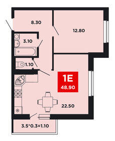 48 м², 1-комнатная квартира 1 000 000 ₽ - изображение 51