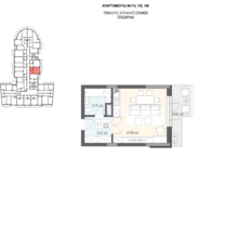 Квартира 38,5 м², студия - изображение 3