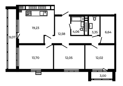 89,1 м², 3-комнатная квартира 12 170 783 ₽ - изображение 23