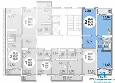 Квартира 64 м², 2-комнатная - изображение 5