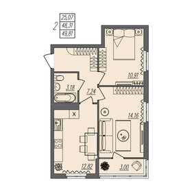 45,2 м², 2-комнатная квартира 2 950 000 ₽ - изображение 78
