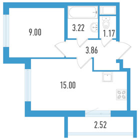 33 м², 1-комнатная квартира 7 431 750 ₽ - изображение 12