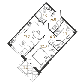49,5 м², 1-комнатная квартира 19 390 000 ₽ - изображение 85