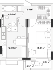 Квартира 40,2 м², 1-комнатная - изображение 1