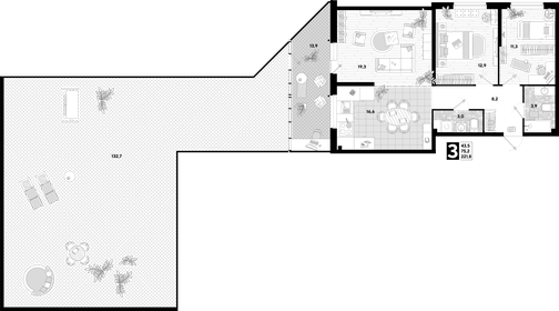 221,8 м², 3-комнатная квартира 32 183 180 ₽ - изображение 10