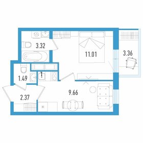 27,9 м², 1-комнатная квартира 5 432 700 ₽ - изображение 9
