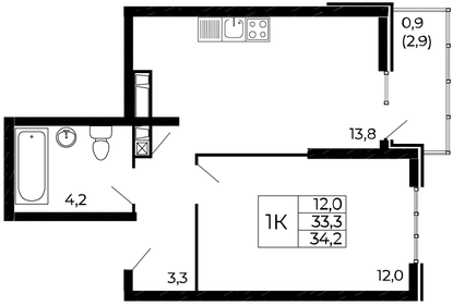 32,5 м², 1-комнатная квартира 4 880 000 ₽ - изображение 32