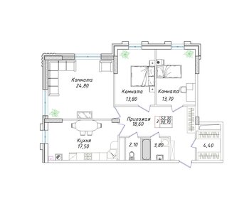 98,9 м², 3-комнатная квартира 9 395 500 ₽ - изображение 27