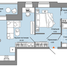 Квартира 48 м², 2-комнатная - изображение 2