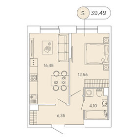 37,4 м², 1-комнатная квартира 6 500 000 ₽ - изображение 48