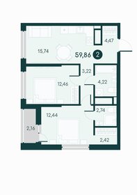 62,7 м², 3-комнатная квартира 5 500 000 ₽ - изображение 86