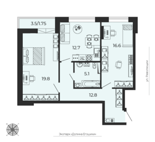 59,7 м², 2-комнатная квартира 11 980 000 ₽ - изображение 40