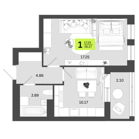 37,7 м², 2-комнатная квартира 6 340 300 ₽ - изображение 5