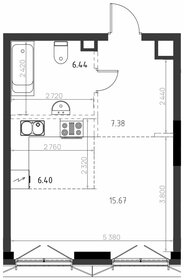 24,5 м², 1-комнатная квартира 9 553 476 ₽ - изображение 12