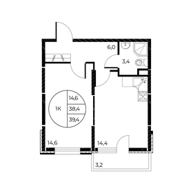 39,9 м², 1-комнатная квартира 5 800 000 ₽ - изображение 82