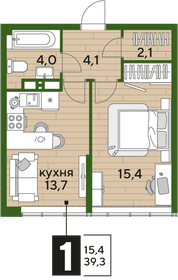 37,3 м², 1-комнатная квартира 7 635 310 ₽ - изображение 24