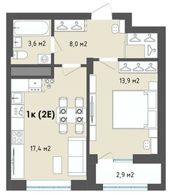 44 м², 1-комнатная квартира 5 454 680 ₽ - изображение 18