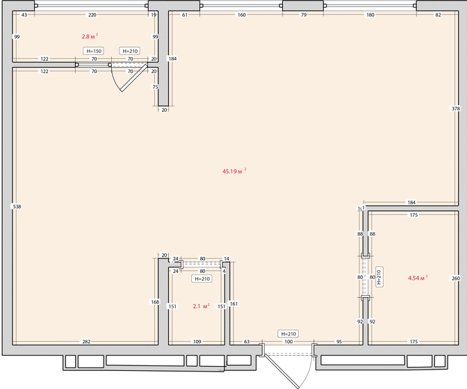 52 м², 2-комнатная квартира 7 155 200 ₽ - изображение 1