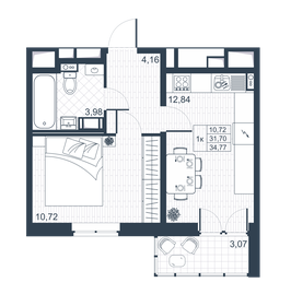 33,2 м², 1-комнатная квартира 4 853 040 ₽ - изображение 39