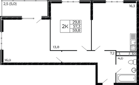 76,8 м², 2-комнатная квартира 8 200 000 ₽ - изображение 94