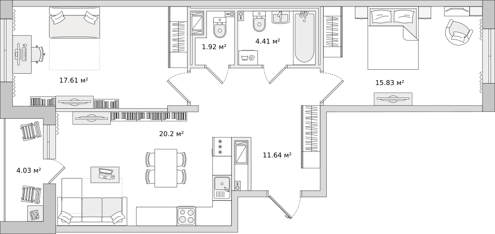 75,6 м², 2-комнатная квартира 19 108 770 ₽ - изображение 28