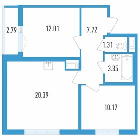 Квартира 56,4 м², 2-комнатная - изображение 1