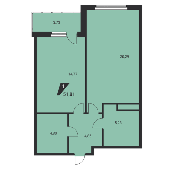 59,4 м², 3-комнатная квартира 6 450 000 ₽ - изображение 109