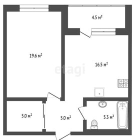 Квартира 53,7 м², 1-комнатная - изображение 1