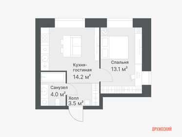 30,6 м², 1-комнатная квартира 6 500 000 ₽ - изображение 81
