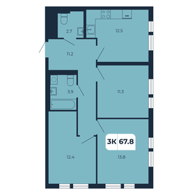 79 м², 3-комнатная квартира 5 800 000 ₽ - изображение 34