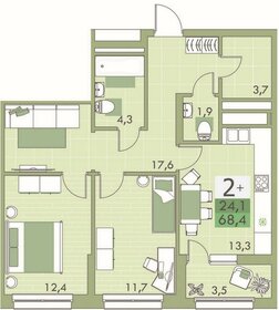 80 м², 2-комнатные апартаменты 12 000 000 ₽ - изображение 115